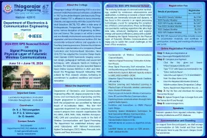 2024 IEEE SPS Seasonal School on Signal Processing in Physical Layer of  Futuristic Wireless Communications