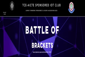 TCE-AICTE Sponsored IOT Club-Survey Sparrow Sponsored 36 Hours Hackathon 2023