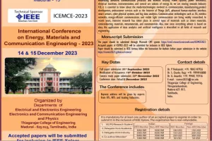 International Conference on Energy, Materials and Communication Engineering-2023 (ICEMCE-2023)