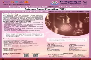 Two-Day Workshop on Outcome Based Education(OBE) in alignment with SAR New Format GPAC 4.0 