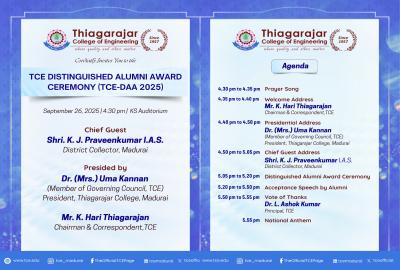 TCE Distinguished Alumni Award Ceremony