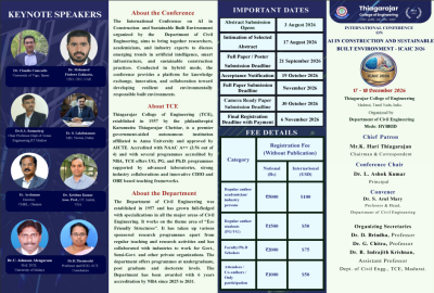 International Conference on AI in Construction and Sustainable Built Environment