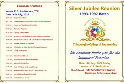 Silver Jubilee reunion - TCE 1997 Batch