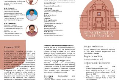 Five Day FDP on Mathematical Modeling, Dynamical Systems, Optimization and Soft Computing