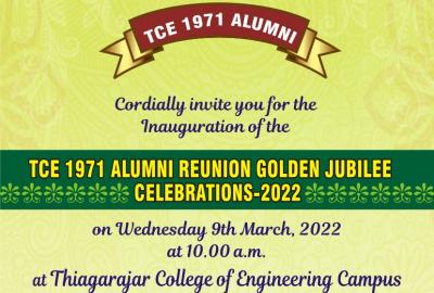 GOLDEN JUBILEE CELEBRATION - TCE 1971 BATCH