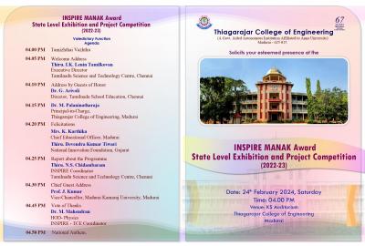 INSPIRE MANAK Award State Level Exhibition and Project Competition (2022-23)