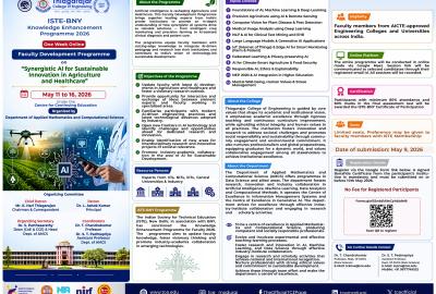 ISTE-BNY Knowledge Enhancement Programme 2026 on “Synergistic AI for Sustainable Innovation in Agriculture and Healthcare” 