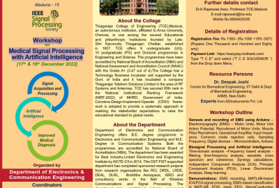 Workshop on Medical Signal Processing with Artificial Intelligence