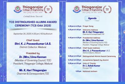 TCE Distinguished Alumni Award Ceremony